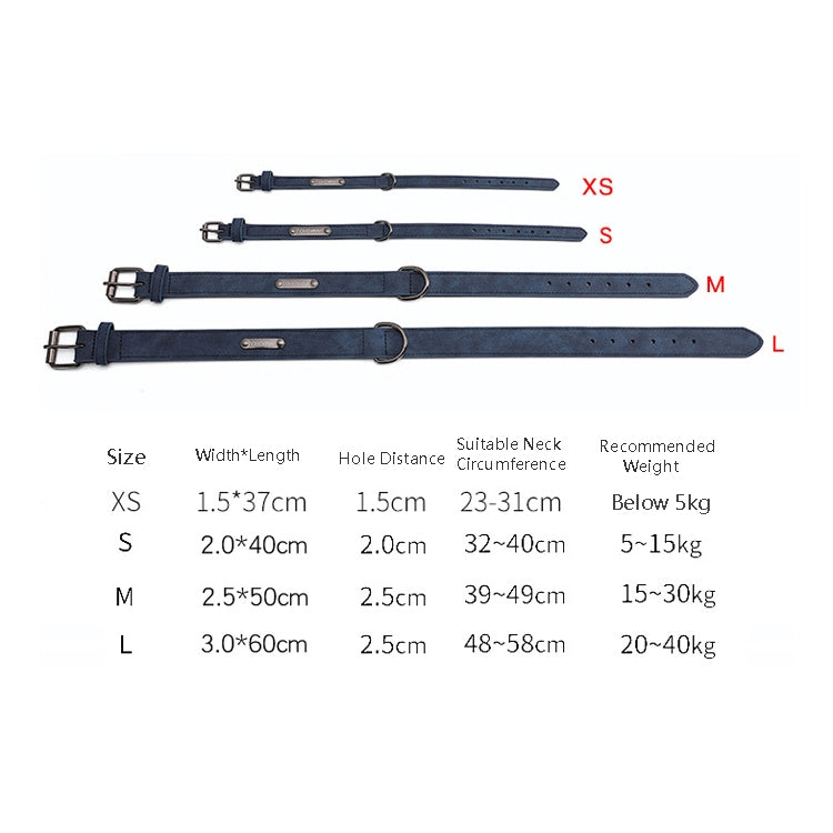 JINMAOHOU Dogs Double-Layer Leather Collar, Specification: M 49x2.7cm(Red) by JINMAOHOU