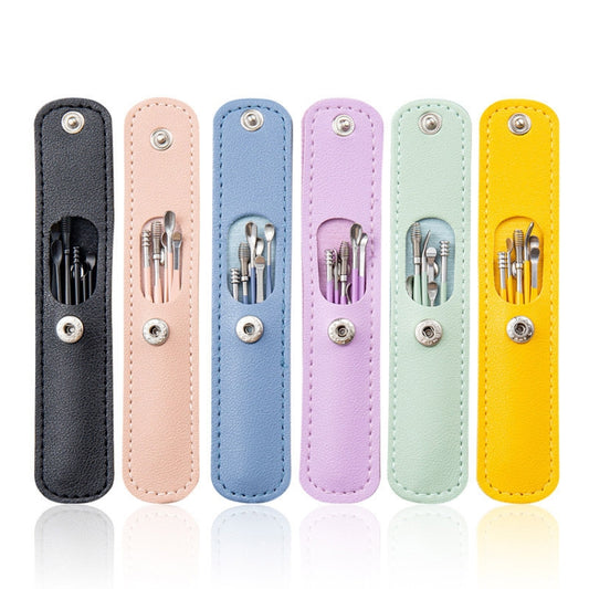 6 In 1 Stainless Steel Spring Spiral Portable Ear Pick, Specification: Purple by bashfashion