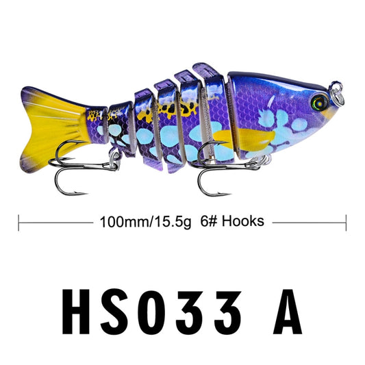 PROBEROS HS033 10cm 15.61g Knotty Lure Fish Bait Plastic Hard Bait(A) by PROBEROS
