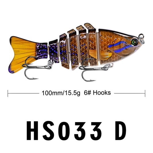 PROBEROS HS033 10cm 15.61g Knotty Lure Fish Bait Plastic Hard Bait(D) by PROBEROS