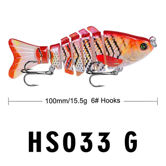 PROBEROS HS033 10cm 15.61g Knotty Lure Fish Bait Plastic Hard Bait(G) by PROBEROS