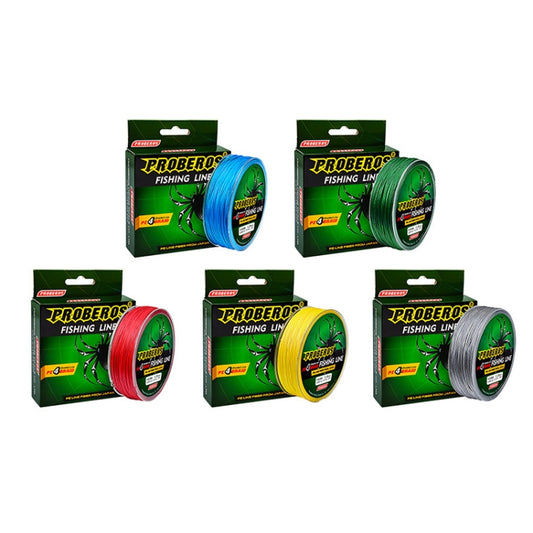 2 PCS PROBEROS 4 Edited 100M Strong Horse Fish Line, Line number: 0.6 / 8LB(Green) by PROBEROS