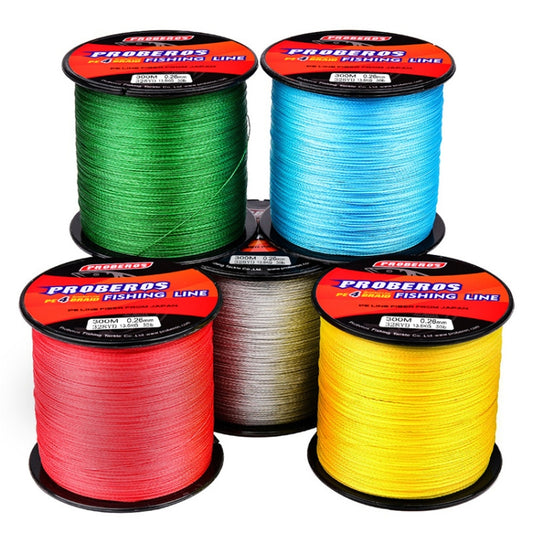 PROBEROS 4 Edited 300M Fish Line, Line number: 10.0 / 100LB(Yellow) by PROBEROS