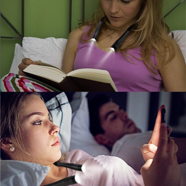 Hanging Neck Lamp Student Eye Protection Led Reading Lamp USB Rechargeable Book Lamp(Black) by bashfashion