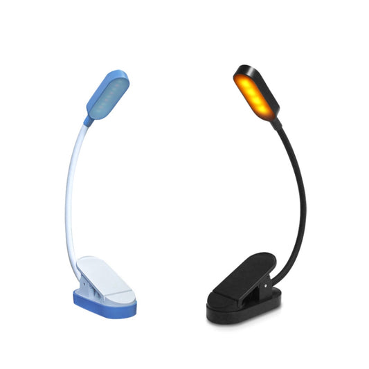 9 LEDs Mini Clip Desk Lamp USB Charging Student Eye Protection Reading Lamp(Black) by bashfashion