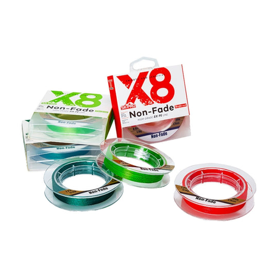 NON-FADE X8 150m 8 Code PE Pish Line, Line number: No. 1.0(Ink Green) by bashfashion