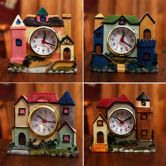 Castle Alarm Clock Home Desktop Decoration(Pink) by bashfashion