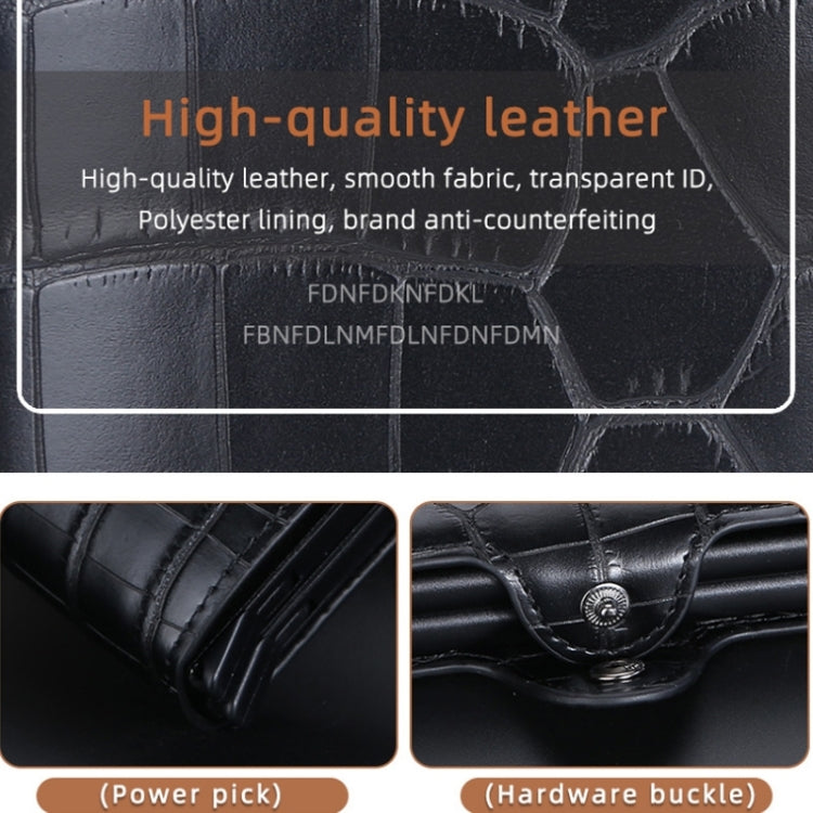 Baellerry K9171 RFID Anti-Magnetic Card Holder Crocodile Pattern Card Holder(Red) by Baellerry