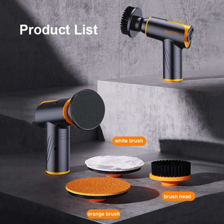 SUITU ST-6602 100W 1800RPM Wireless Car Waxing Machine Car Polishing Machine(Orange) by SUITU