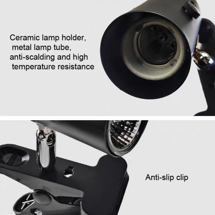 ZY-UAB Turtle Backlight UVA Heated Climbing Pet Backlight, EU Plug With Bulb( White Short Light Stand) by bashfashion