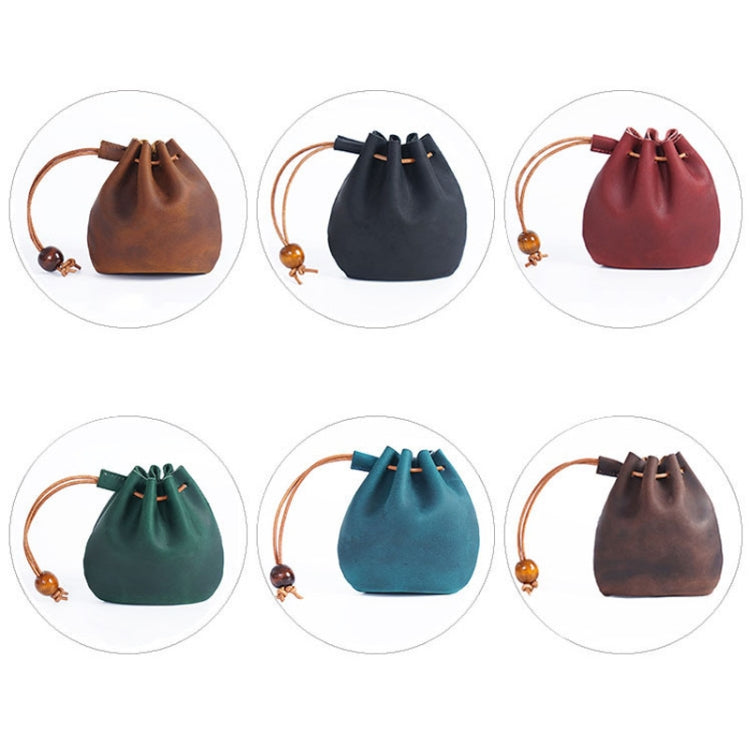 18L-107 Vintage Leather Coin Purse Mini Organizer(Blue) by bashfashion