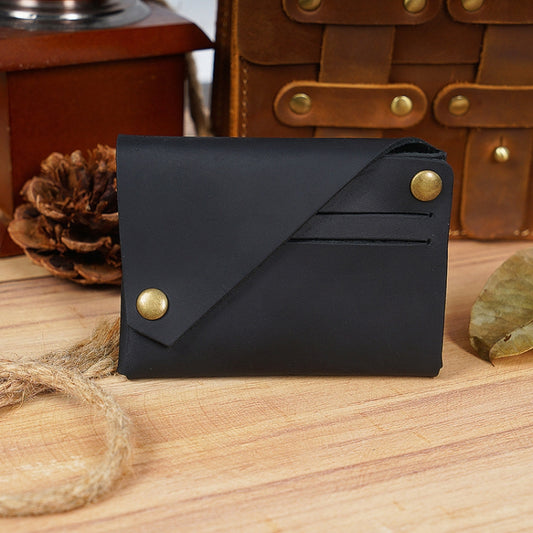 18K-120 Leather Bank Card Storage Bag Card Holder(Black) by bashfashion