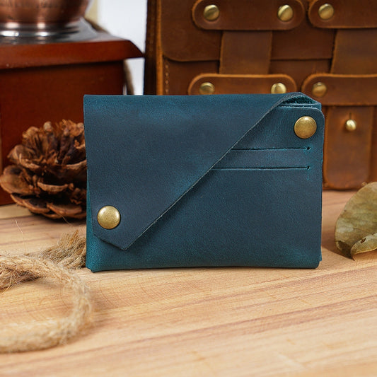 18K-120 Leather Bank Card Storage Bag Card Holder(Blue) by bashfashion
