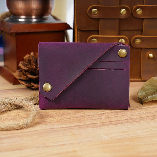 18K-120 Leather Bank Card Storage Bag Card Holder(Purple) by bashfashion