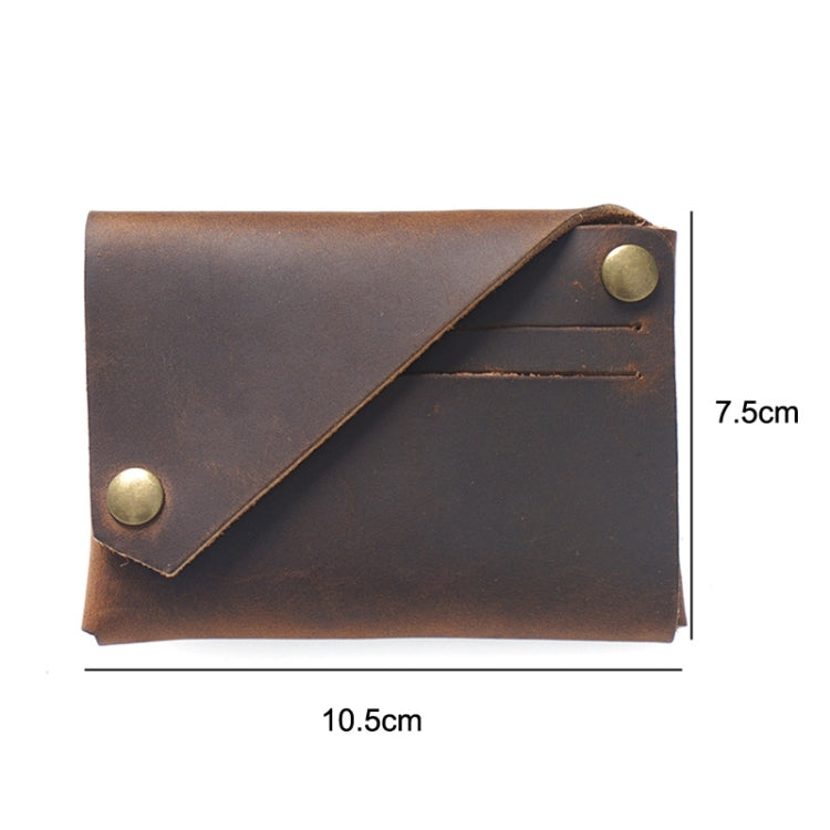 18K-120 Leather Bank Card Storage Bag Card Holder(Coffee) by bashfashion