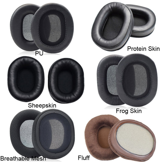 1 Pair Headset Earmuffs For Audio-Technica ATH-M50X/M30X/M40X/M20X, Spec: Black-Fluff by bashfashion