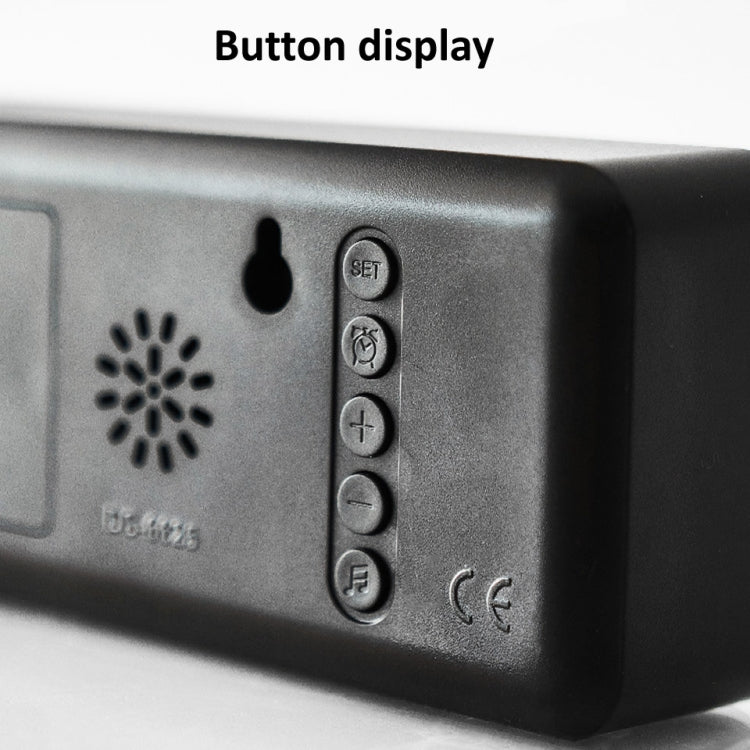 6625D LED Digital Alarm Clock Luminous Desktop Timer Temperature Display Alarm Clock( Black Shell White Light) by bashfashion