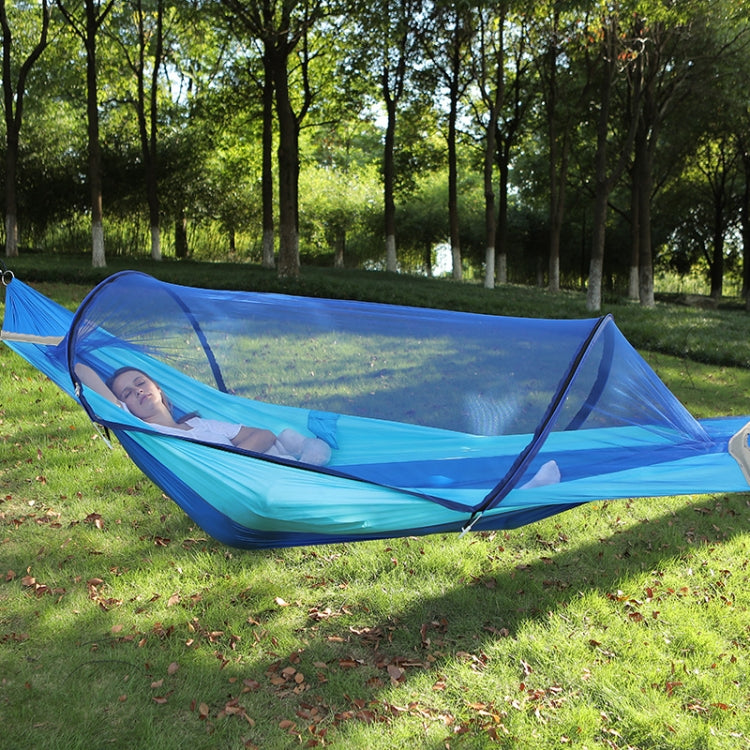 Outdoor Camping Anti-Mosquito Quick-Opening Hammock, Spec: Double (Fruit Green+Ink Green) by bashfashion