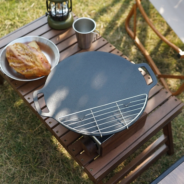 304 Stainless Steel Camping BBQ Frying Pan Steaming Rack, Size: 26x8.5cm by bashfashion