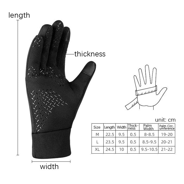 Outdoor Sports Velvet Anti-Slip Glove, Size: L(Black) by bashfashion