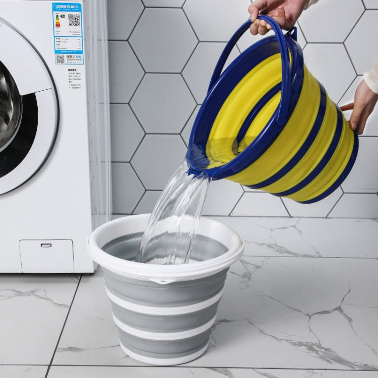 Home Outdoor Portable Folding Silicone Bucket, Capacity: Gray 10 Liters by bashfashion