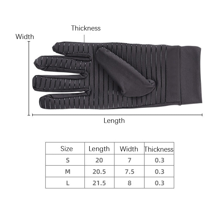 Copper Fiber Pressure Sports Fitness Anti-Slip Gloves, Size: M by bashfashion