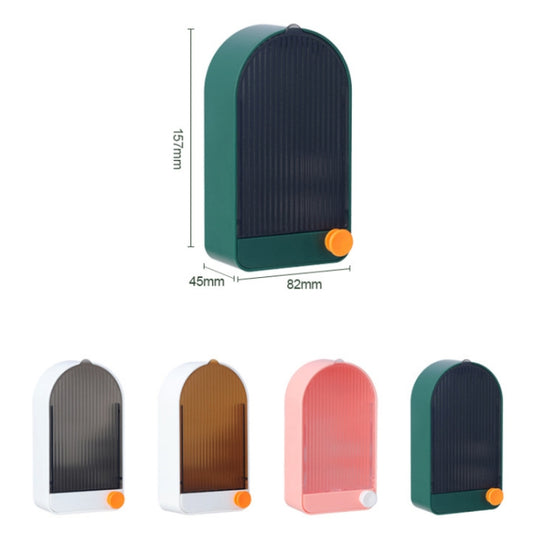 Home Bathroom Wall Mounted Drain Soap Dish With Lid(Pink White) by bashfashion