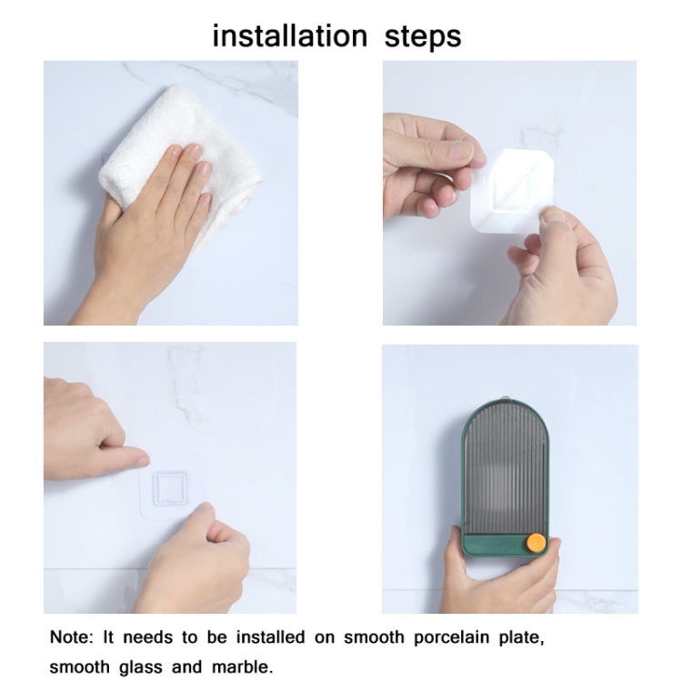 Home Bathroom Wall Mounted Drain Soap Dish With Lid(White Gray) by bashfashion