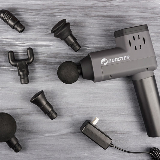 Booster T Deep Muscle Relaxation Massage Gun,EU Plug 2000mAh With 6 Massage Head(Gray) by Booster