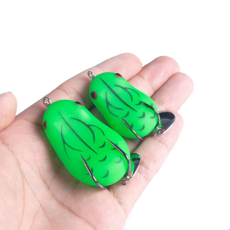2 PCS HENGJIA Lure Sequins Double Hook Thunder Frog, Specification: 5cm 14g(White Black Stripes) by HENGJIA