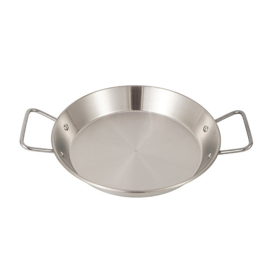 Outdoor Camping Stainless Steel Binaural Pans(24cm) by bashfashion