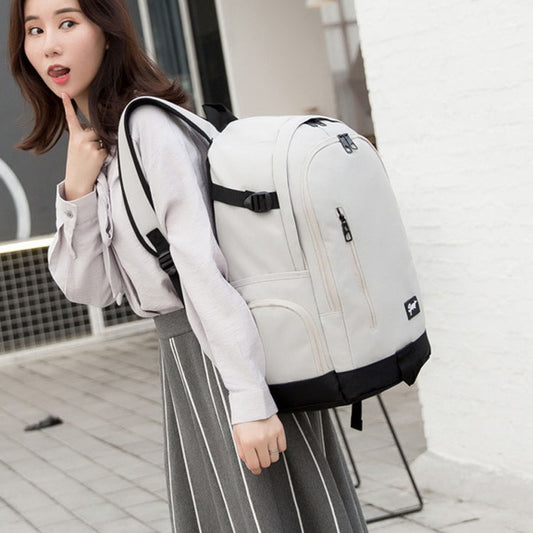 1107 Student Bag Leisure Backpack(Gray) by null