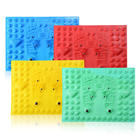 Fitness Toe Pressing Board Foot Magnetic Therapy Massage Pad(Yellow) by bashfashion