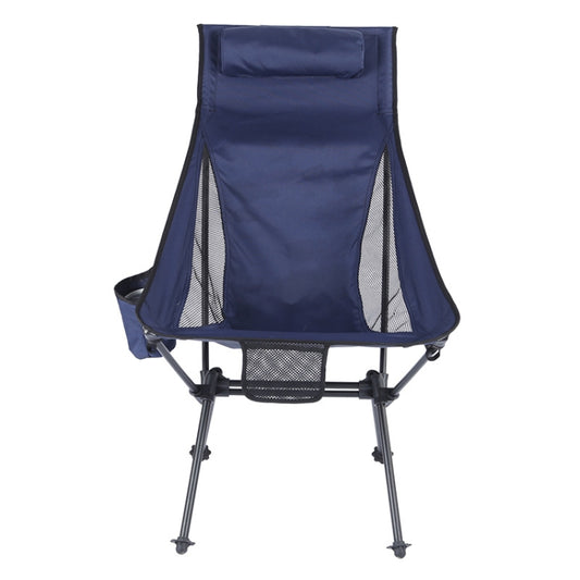 Outdoor Camping Aluminum Alloy Portable Folding Beach Chair, Colour: With Pocket (Blue Gray) by bashfashion