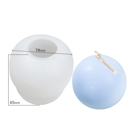 Scented Candle Silicone Mold DIY Handmade Soap Mold, Specification: Ball by bashfashion