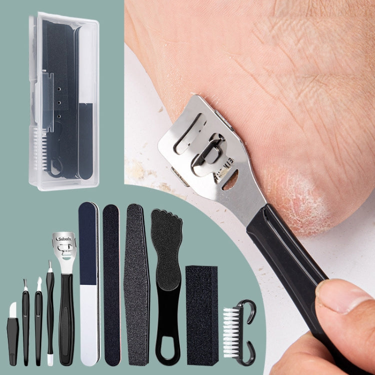 Stainless Steel Pedicure Tool Set(12 In 1) by bashfashion