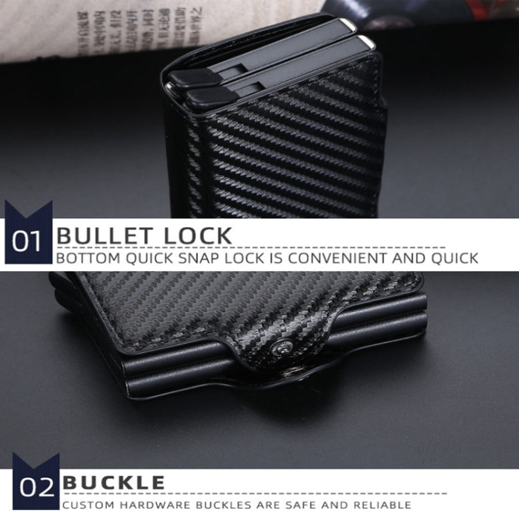 Baellerry K9172 RFID Double Aluminum Box Card Holder Automatic Pop-up Card Holder(Coffee) by Baellerry