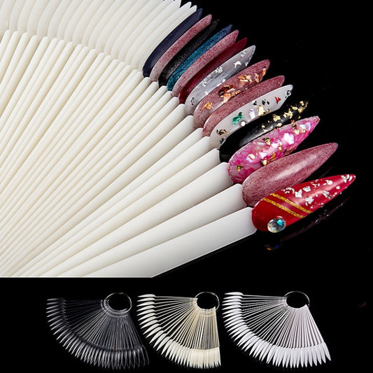 Nail Color Card Nail Display Board, Sort by color: White 40-color Pointed Card by bashfashion