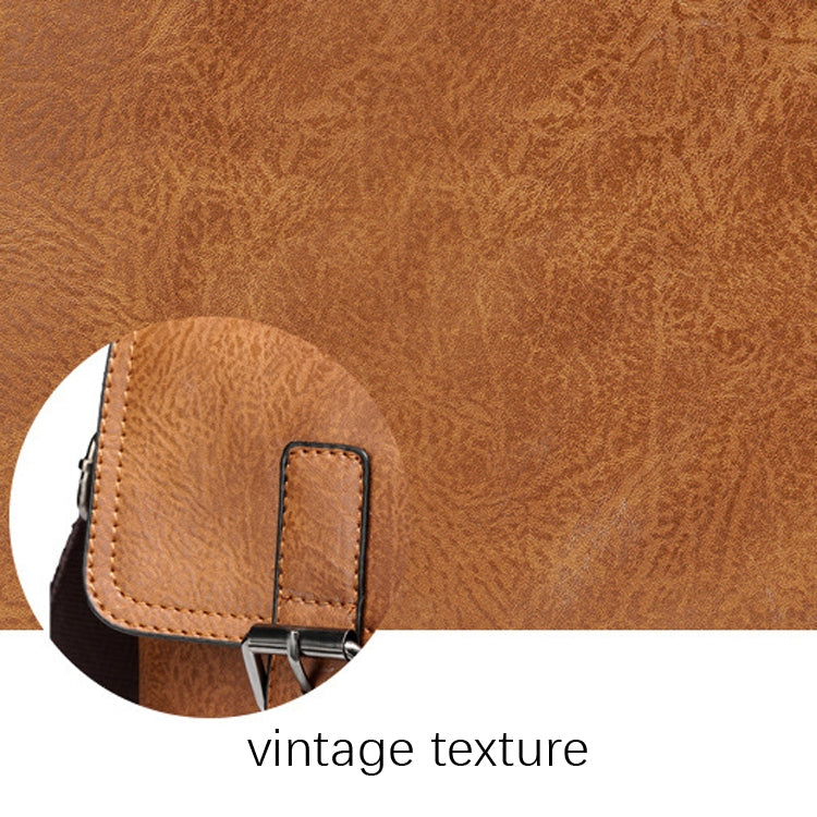WEIXIER 9558 Large Capacity Men Bag Retro Shoulder Bag(Light Brown) by WEIXIER