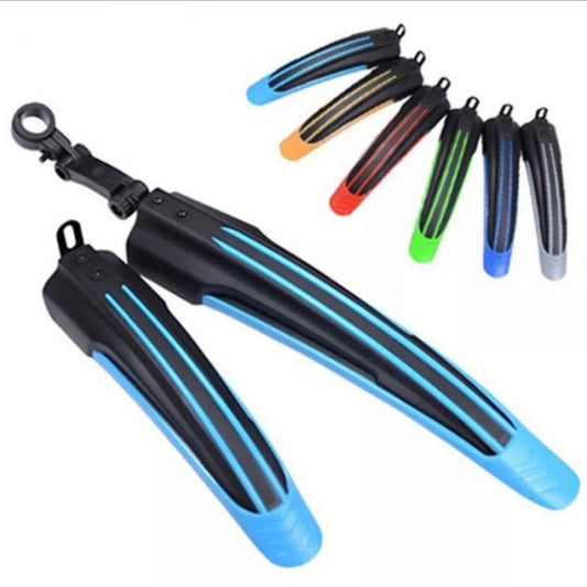 1 Set Dual Color Bicycle Mudguard Mountain Bike Fenders Set(All Black) by bashfashion