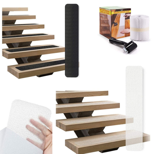 15 PCS PEVA Rubber Non-marking Step Non-slip Tape,Size: 10 x 81cm(Gravel Black) by bashfashion