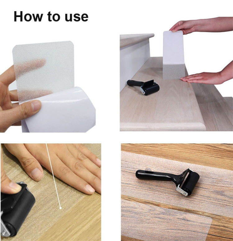 15 PCS PEVA Rubber Non-marking Step Non-slip Tape,Size: 15 x 81cm(Gravel Black) by bashfashion