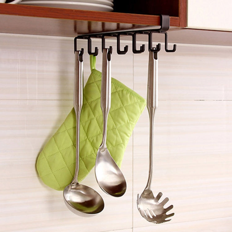 Hole-free Hanging Cup Holder Clip-type Double-row Hook Frame by bashfashion