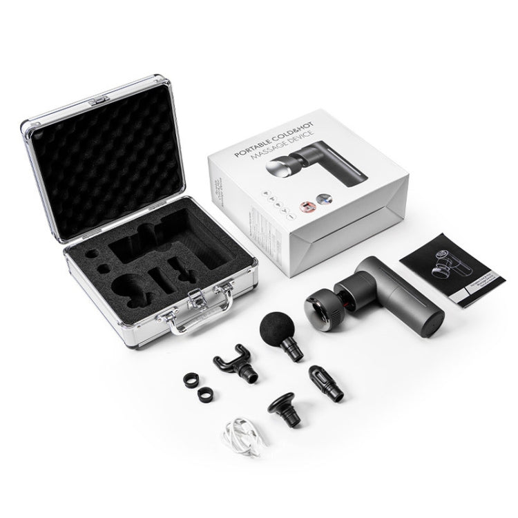 Cooling Hot Compress Fascia Muscle Relaxation Brushless Massager(Metal Gray) by bashfashion