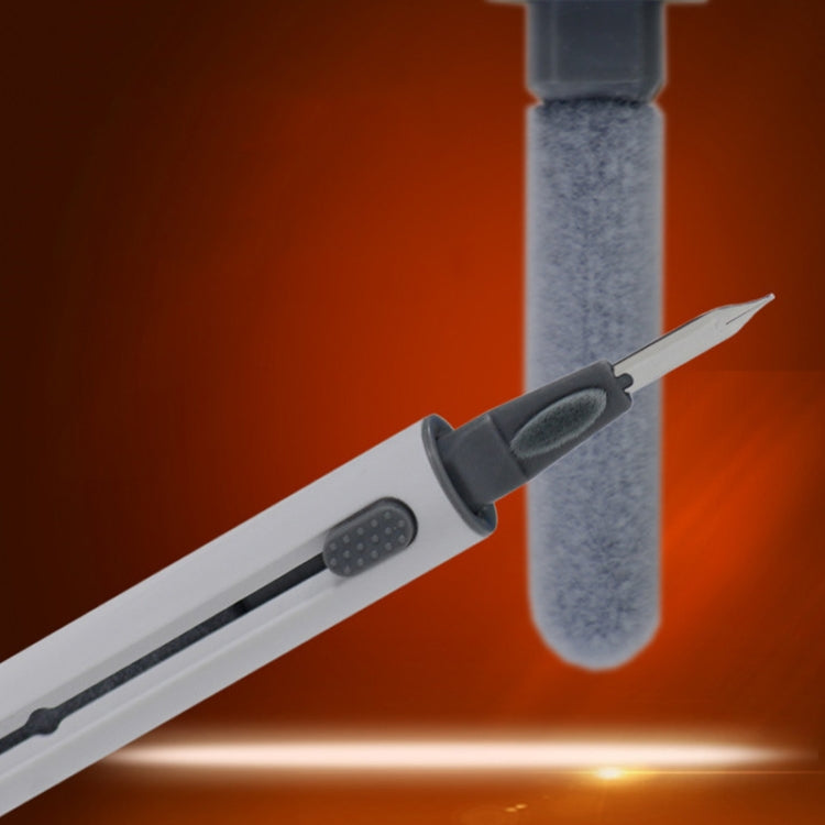 5 PCS Portable Second-generation Telescopic Headset Cleaning Pen Keyboard Dust Brush(Black) by bashfashion