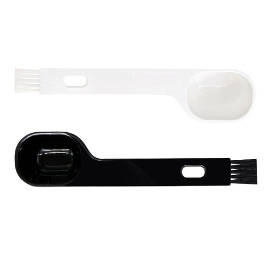 10 PCS Semi-automatic Coffee Machine Cleaning Brush Coffee Bean Spoon(White) by bashfashion