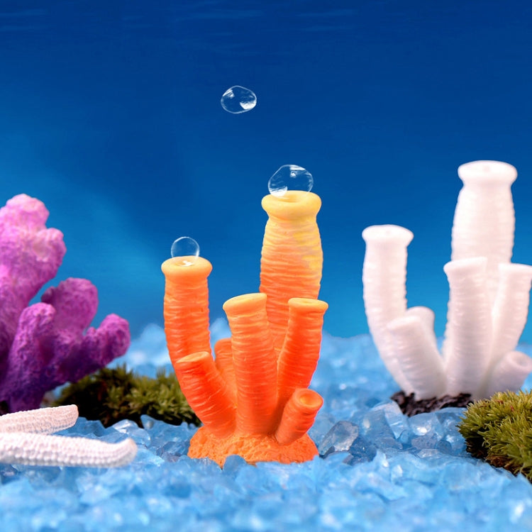 10 PCS Simulation Resin Coral Aquarium Fish Tank Small Ornaments, Colour: No. 8 White by bashfashion