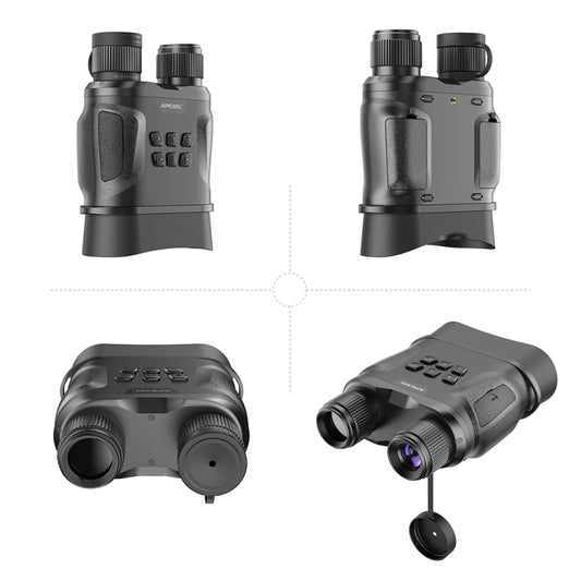 APEXEL Night Vision Binoculars With Video Recording HD Infrared Telescope For Hunting(Black) by bashfashion