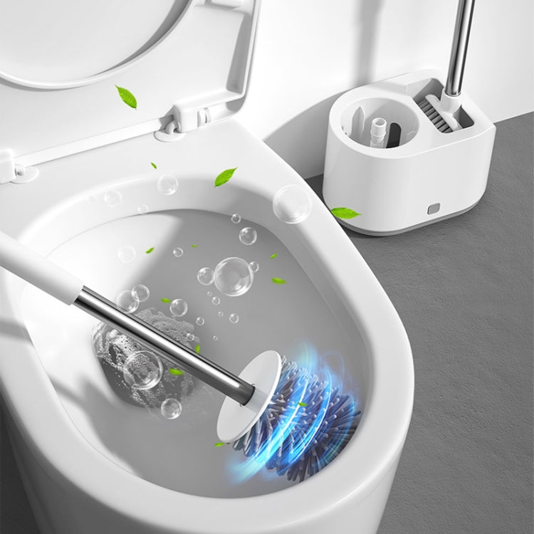 MT2 Silicone Double Brushs Head Toilet Brush Set, Colour: Wall-mount Type by bashfashion