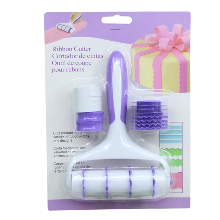 Cake Icing Roller Lace Set Decorating Tools Cookie Cutting Embossing Die(White + Purple) by bashfashion